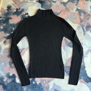 AYR Visionary Black Ribbed Knit Top